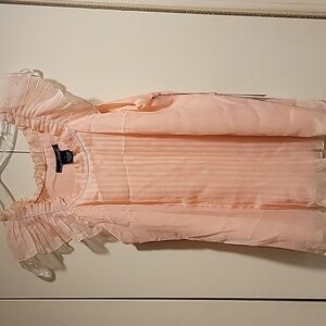 Willi Smith Peach Chiffon Tank Top